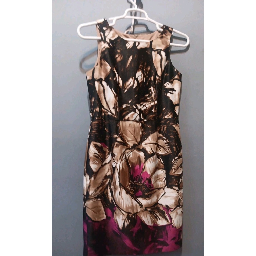 Evan Picone Dress Womens 10 Pink Beige Brown Goth Grunge Pencil Midi Bridal